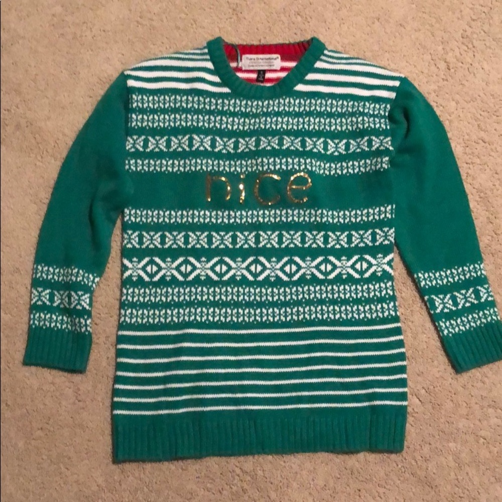 Ugly Christmas sweater S naughty nice